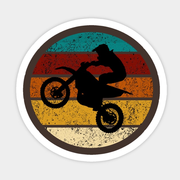 Retro Dirt Bike Motocross Distressed Motocycle Vintage T Shirt